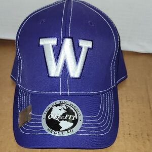 Top of the World Purple Cap with White W Logo Washington Huskies